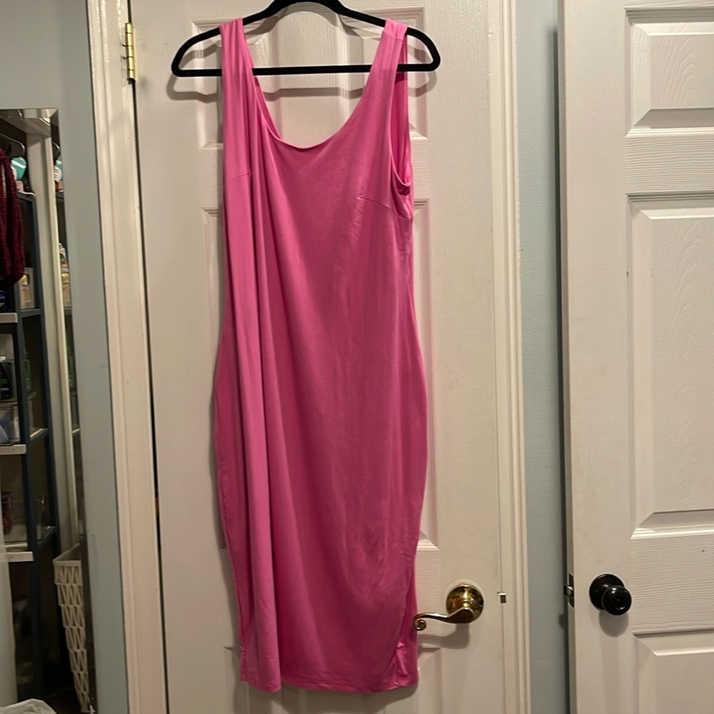 Pink body con dress